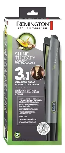 Planchita De Pelo Remington Shine Therapy 3 En 1 S16a Gris
