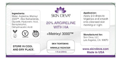 Sérum Skin Deva Argireline 20% Con Matrixyl 3000 Hyaluronic