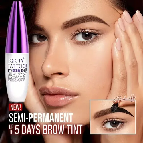 Qicyi Gel Tatuaje Para Cejas Resistente Al Agua Easy Marrón Claro
