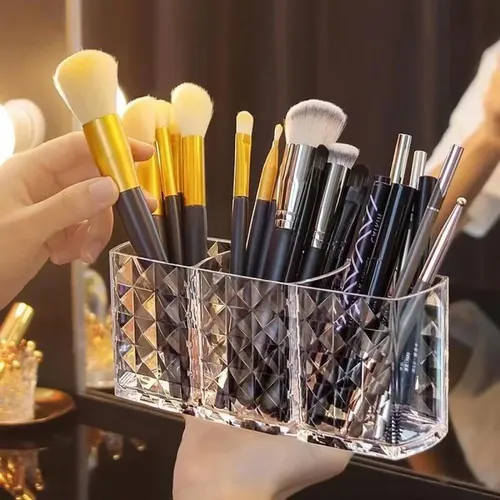 Organizador De Brochas De Maquillaje De Plástico Con Forma D