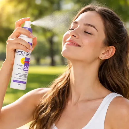 Protector Solar Dermaglós Facial Bruma Spray Invisible Fps 5