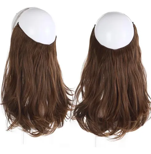 Extensión De Cabello De Halo Ondulada 18  Liga Invisible