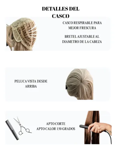 Peluca Orgánica Larga Castaña Oscura Lacia Th-011/sht4