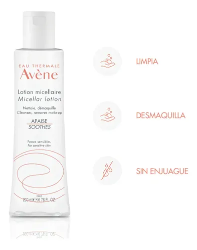 Avene Loción Micelar Limpiador Facial Pieles Sensibles 200ml