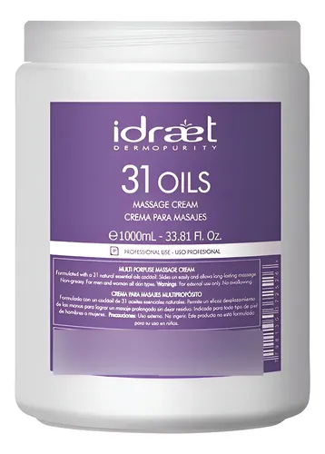 Idraet 31 Oils Crema Para Masaje X 1000 Ml