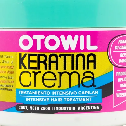 Otowil Keratina Crema Máscara Antifrizz Nutritiva X 250g
