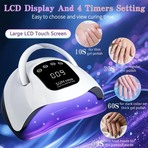 Secador De Uñas Led Uv 320w Profesional Con Sensor Y Timer