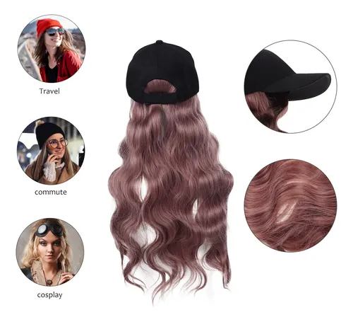 Gorra De Béisbol Con Extensiones De Cabello: Sombrero, Peluc