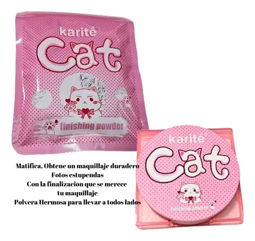 Polvo Compacto Mate Karite Cat 7g 7ml Traslúcido