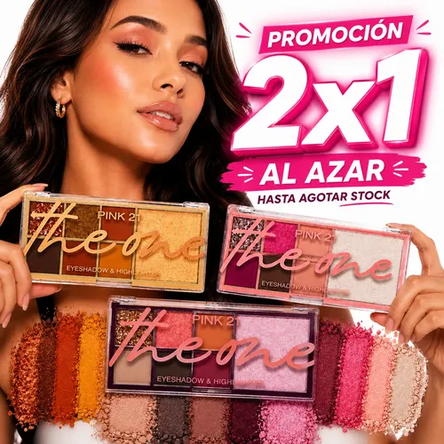 Promo 2×1 Paleta 6 Sombras E Iluminador The One Pink21