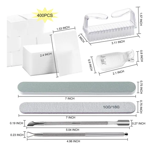 Hoewina Kit Removedor Esmalte Gel 10 Clips Transparente