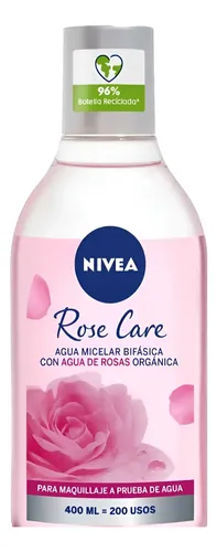 Agua Micelar Nivea Bifasica Rose Care X 400 Ml