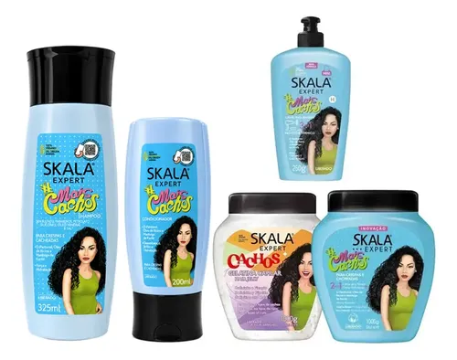 Kit Completo Capilar Skala Rulos Cachos Frizz Hidratacion
