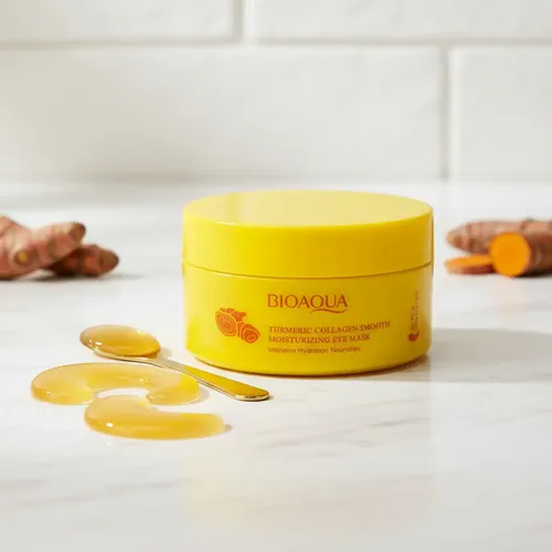 Parches Bioaqua Hidrogel Para Ojos Ojeras Curcuma