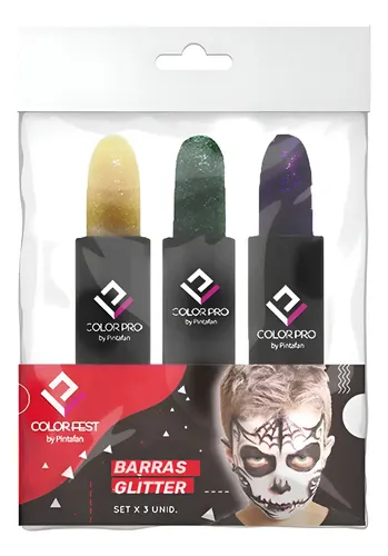 Kit X 3 Maquillaje Artistico Barra Halloween Cuerpo Rostro C