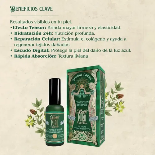 Crema Facial Protectora Día Natural Boti-k Puro Todo Tipo De Piel Día