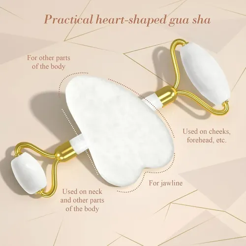 Juego De Masaje Facial Gua Sha Y Rodillo De Jade Yltneuqer