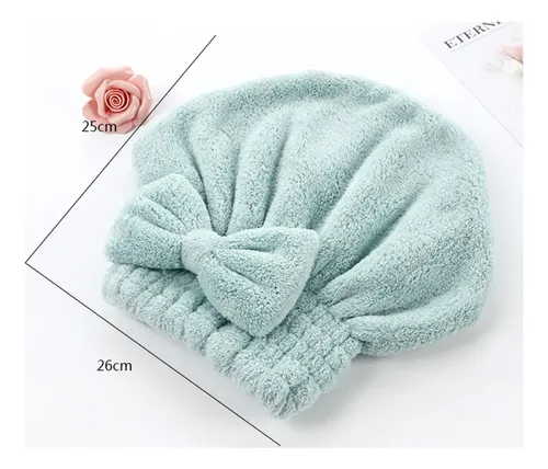 2 Uds. Gorros De Secado Coral Absorben Agua Con Moño
