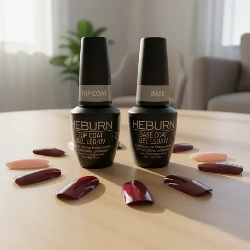 Heburn Top Y Base Uñas Semipermanente Uv/led