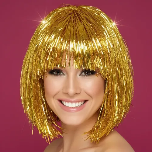 10 Pelucas Metalizadas Colores Surtidos Carnaval Carioca
