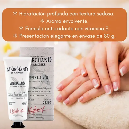Crema De Manos Marchand Hidratante Nutritiva Aromas 80g