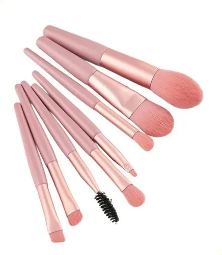 Set 8 Mini Brochas De Viaje Para Base Y Sombras