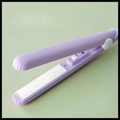 Mini planchita de pelo Dinax lila portátil cerámica viaje flequillo ondulado