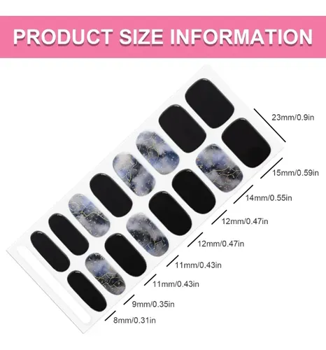 16 Pegatinas De Gel Sweet Uv Para Uñas, Jq029