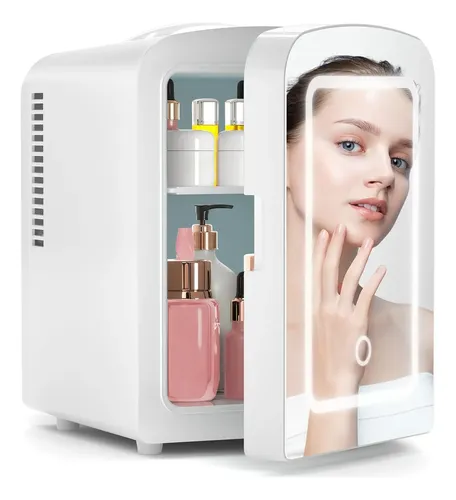 Espejo Led Frío Portátil De Belleza De 4 Litros Para Minirefrigerador.