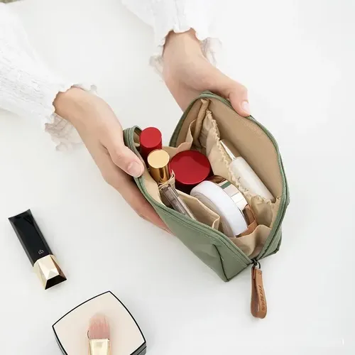 Bolsa De Maquillaje De Viaje Para Mujer Con Compartimentos