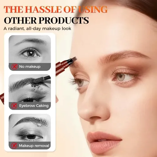 Delineador De Cejas 3d Impermeable Marrón Oscuro X2
