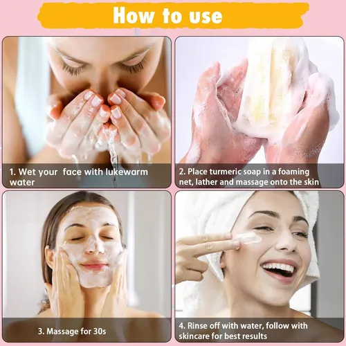Jabón Facial Y Corporal Urrznp Cúrcuma Limón 2 Unidades