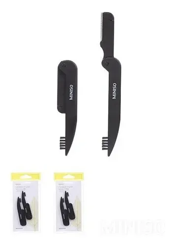 Set Deplilacion Para Cejas Con Cepillo 68*135mm 2pzas Miniso Color Negro