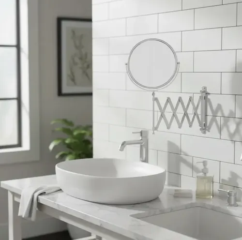Espejo Pared Baño Fuelle Tijera Aumento 8x Barral