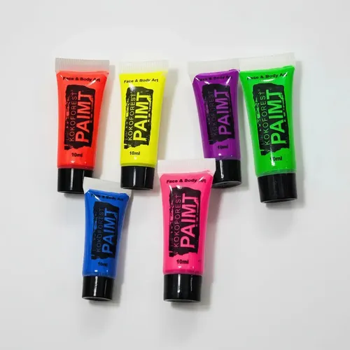 Maquillaje Neon Fluor Brilla En La Oscuridad X 6 Unidades