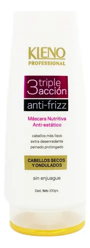 Máscara Triple Accion Kleno Anti Frizz Sin Enjuague X 200