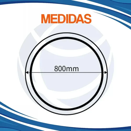 Espejo Redondo 800 Mm Led Parlantes Bluetooth Desempañador