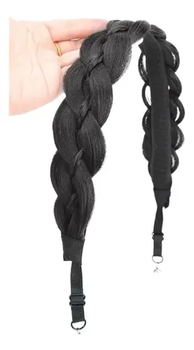 Extension Cabello Di Trenzado Peluca, Ajustable 4 Tonos Negro Pelucas Ajustables De Belleza