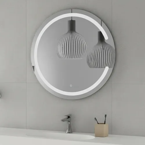 Espejo Circular Led 60cm Espejo Cálido Romántico Marco Diseño 10