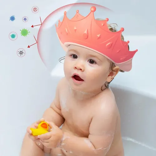 Gorro De Ducha Para Bebé Funupup Rosa Ajustable Para Baño