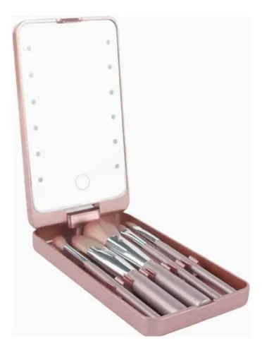 D Espejo De Maquillaje Con Luz Led, Brochas Cosméticas