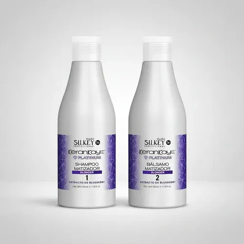 Shampoo Y Balsamo Matizador Kerankaye Silkey  Silver 350ml