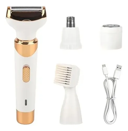 Afeitadora Mujer Kit 4 En 1 V/ Cabezales Ceja Pierna Axila