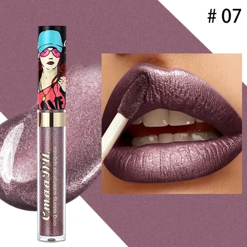 Set 11pcs Brillo Labial Lipgloss Metálico Prueba De Agua