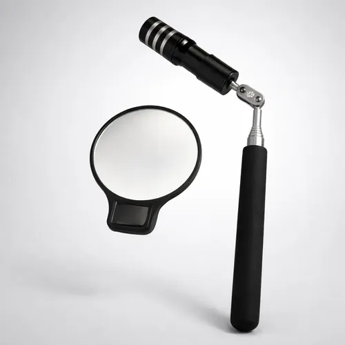 Iman Telescopico Extensible Con Luz Led 74cm Espejo Eurotech