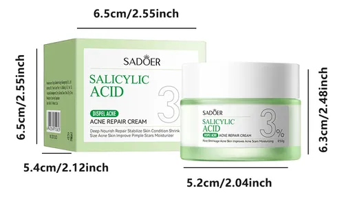 Crema Facial Antiacné Ácido Salicílico 3% Sadoer