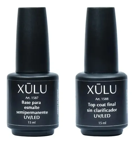 Base Y Top Coat Sin Clarificado Esmalte Semipermanente Xúlu Transparente