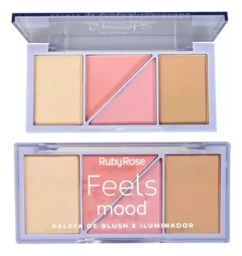 Paleta Blush Rubor Luminador Feels Mood Ruby Rose