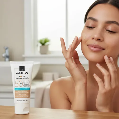 Anew Triple Protección Fps50 Protector Solar Facial Color