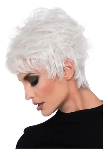 H.b Peluca Blanca De Pelo Corto For Mujeres Mayores T.z